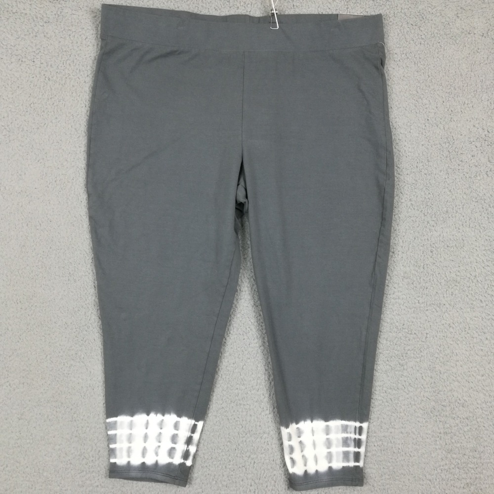 Torrid Womens Pants Crop Ankle‎ Legging Grey Tie Dye High Pull On Plus 4 New